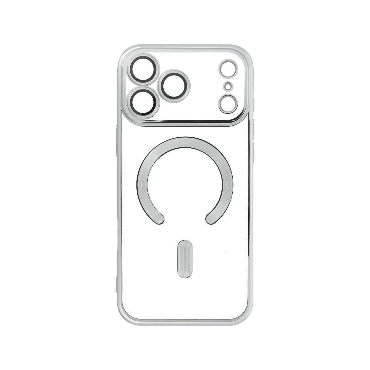 Futerał do iPhone 17 PRO MAX Electro Mag Cover zgodny z MagSafe srebrny
