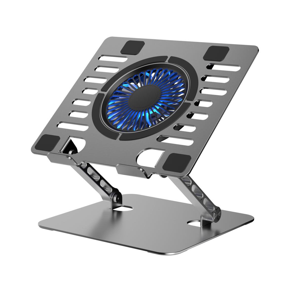 Podstawka chłodząca pod laptop regulowana ART P12 1 x USB A LED aluminiowa