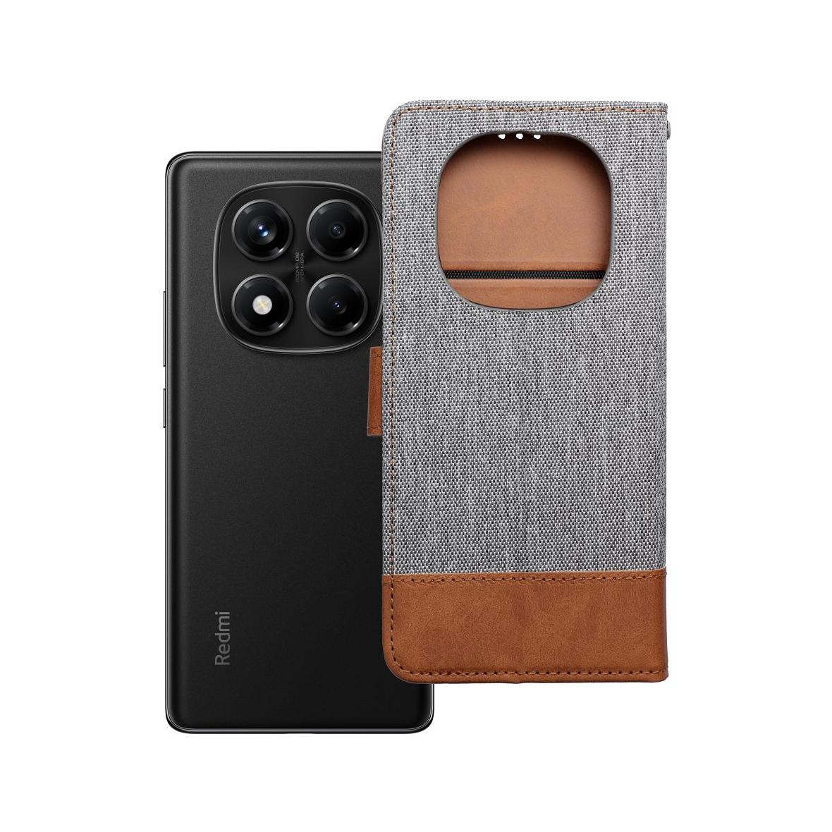 Etui z klapką na Xiaomi Redmi NOTE 14 PRO 4G Jeans Book szare