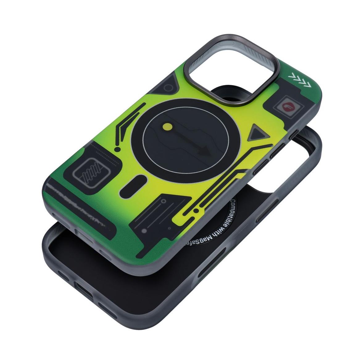 Etui na iPhone 16 PRO Forcell F-Protect Levels Dual Layer 4D technology zgodny z MagSafe Military Drop-Test cyber green