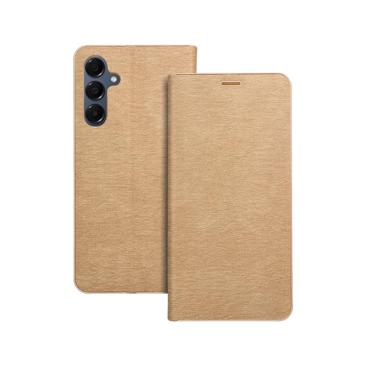 Etui z klapką na Samsung A16 5G Luna Book Gold złote