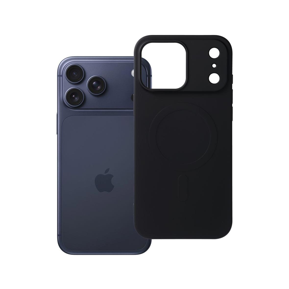 Futerał do iPhone 17 PRO MAX Silicone Mag Cover zgodny z MagSafe (big hole) czarny