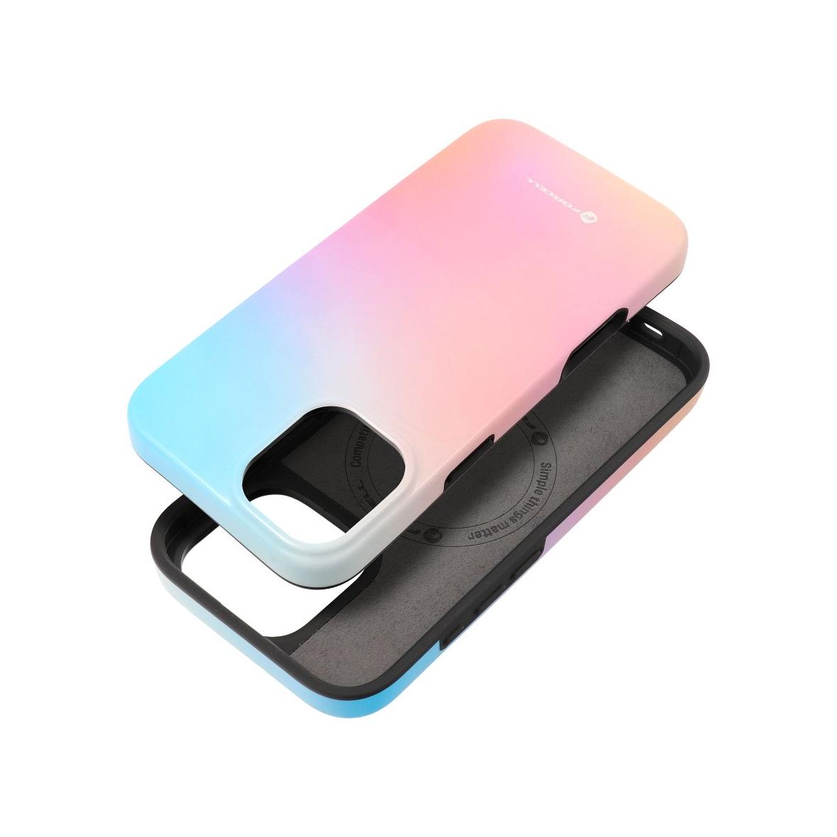 Etui na iPhone 16 PLUS Forcell F-Protect Mirage zgodny z MagSafe Military Drop-Test pinky blue