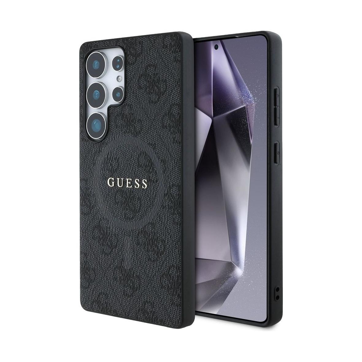 GUESS futerał do SAMSUNG S25 Ultra GUHMS25LG4GFRK (Magnetic PU 4G Ring Classic Logo) czarny