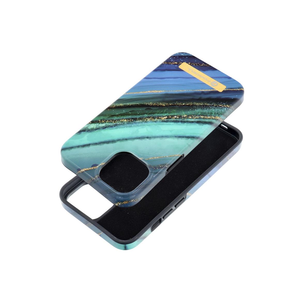 Etui na iPhone 14 Forcell F-Protect Mirage zgodny z MagSafe jade marble
