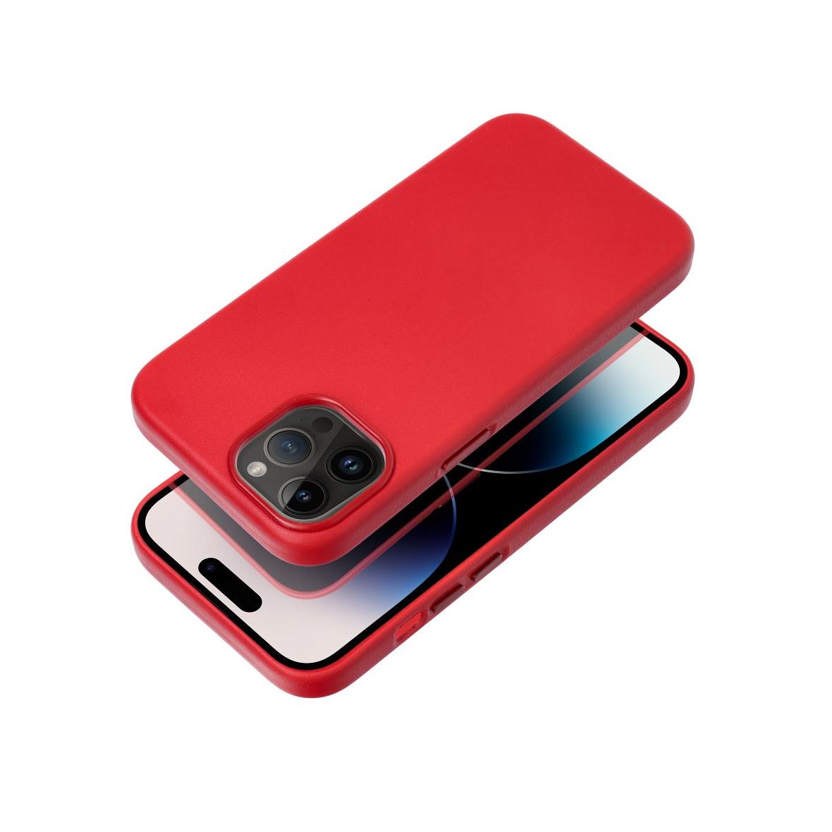 Futerał do Samsung S25 PLUS Leather Mag Cover zgodny z MagSafe czerwony