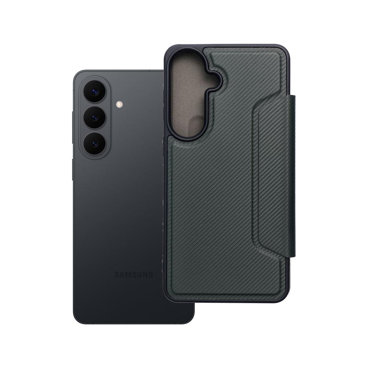 Etui z klapką na Samsung S26 PLUS Razor Book ciemnozielone