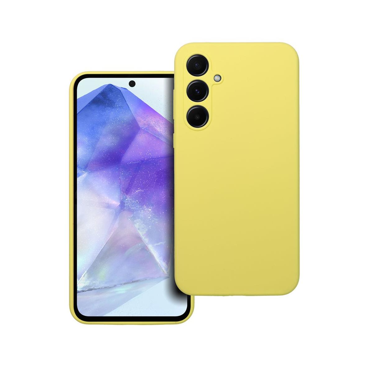 Futerał do Samsung A55 5G Silicone 2mm żółty