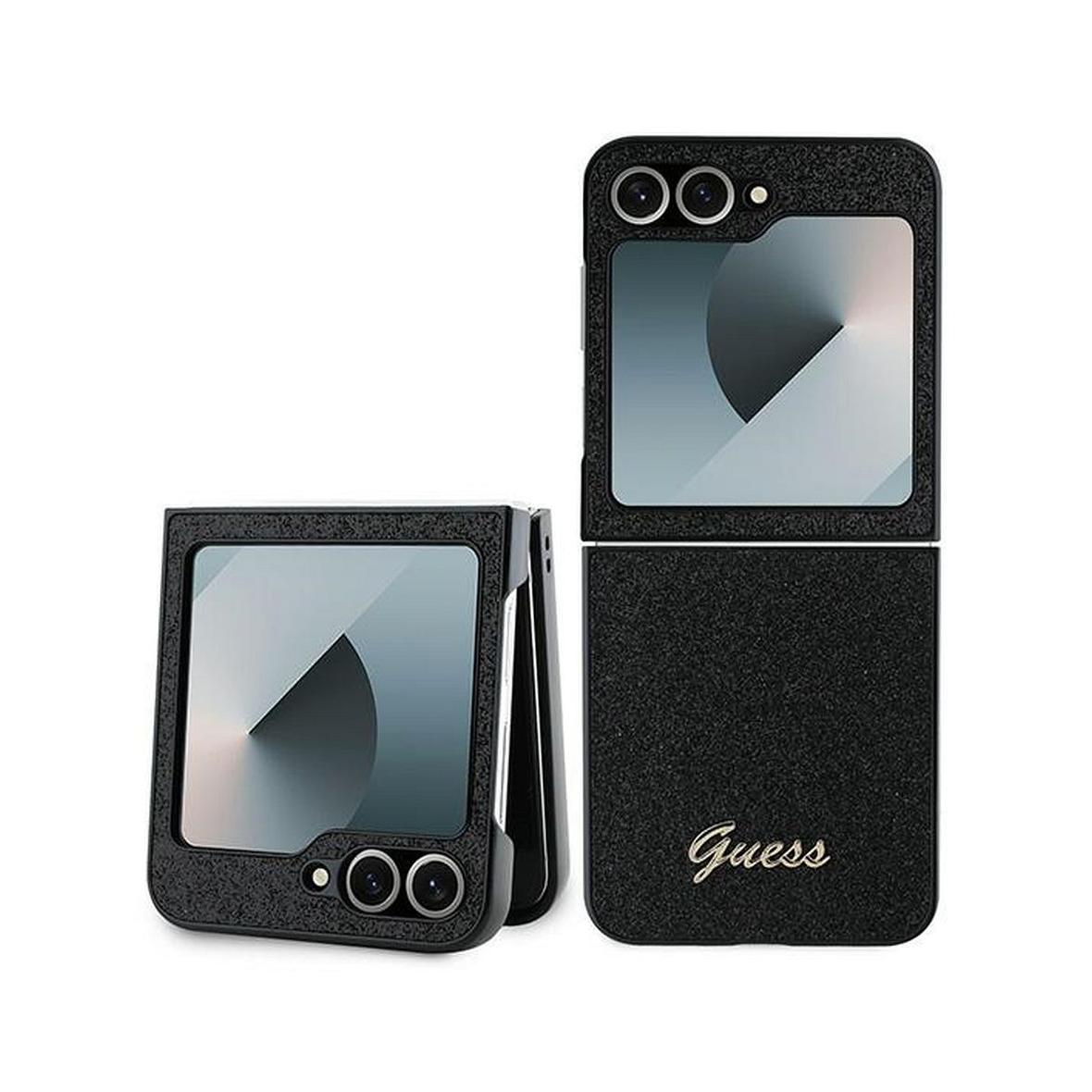 GUESS futerał do SAMSUNG Z Flip 6 GUHCZF6HGGSHK (HC PU 4G Glitter Script) czarny