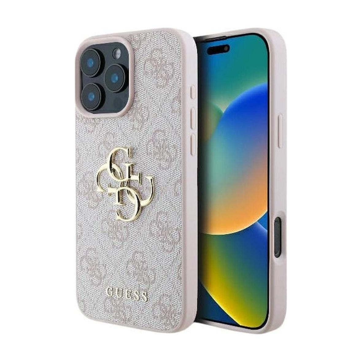 GUESS futerał do IPHONE 16 GUHCP16S4GMGPI (4G PU Big Logo) różowy