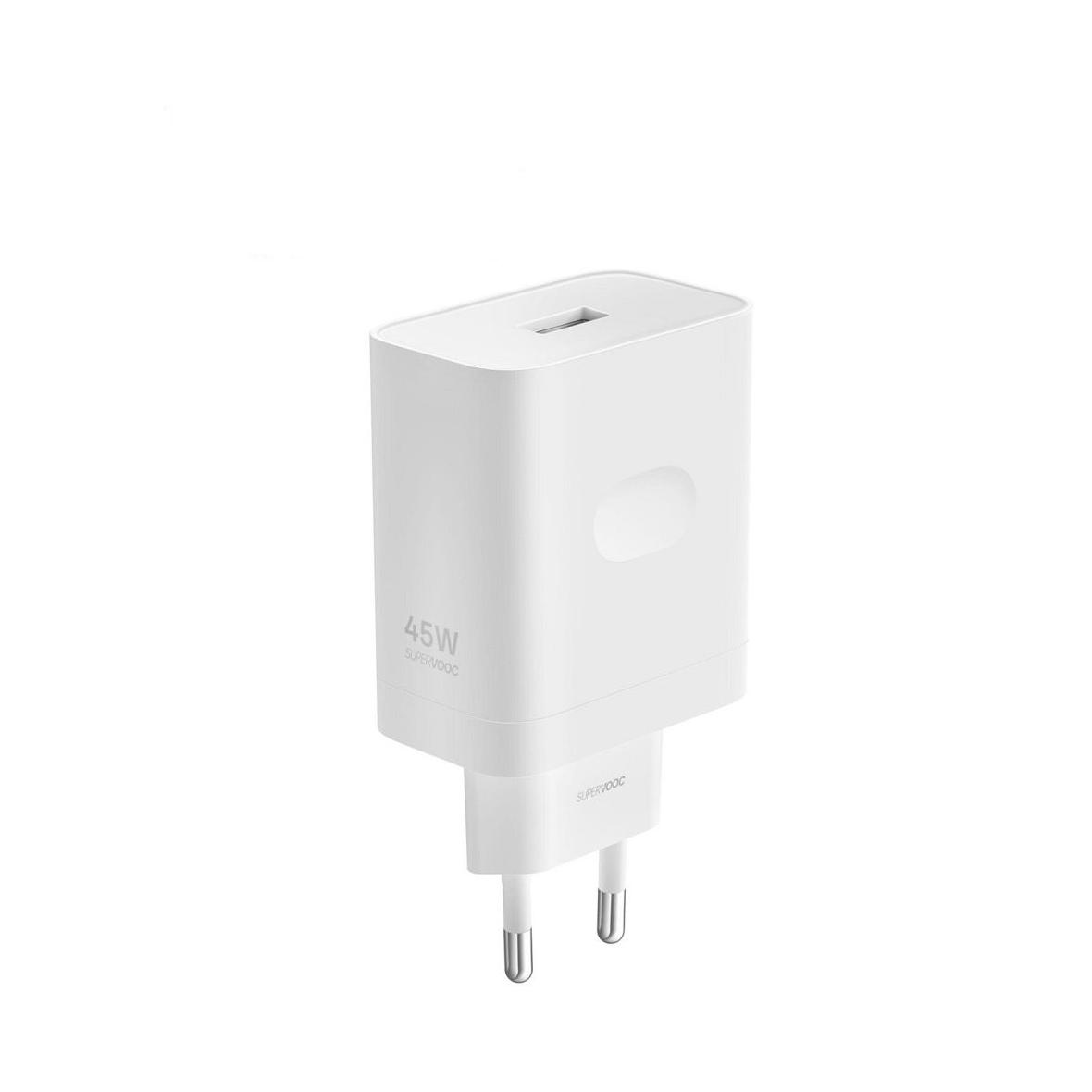 Oryginalna Ładowarka Sieciowa Oppo SuperVOOC VCB4JAEH 45W Power Adapter biała bulk