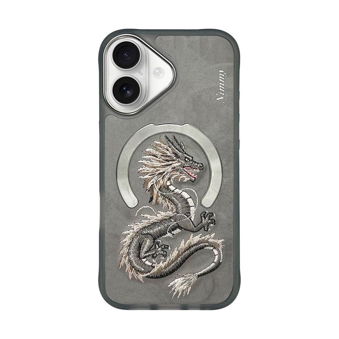 NIMMY futerał DRAGON kompatybilny z MagSafe do IPHONE 16 szary