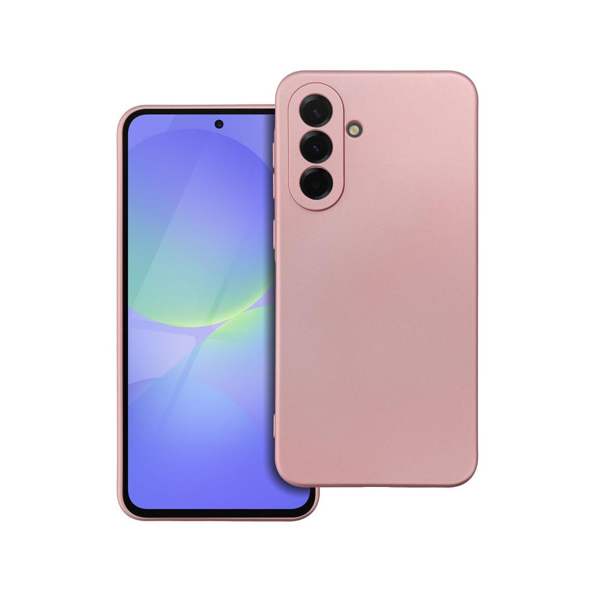 Futerał do Samsung A36 5G Metallic różowy