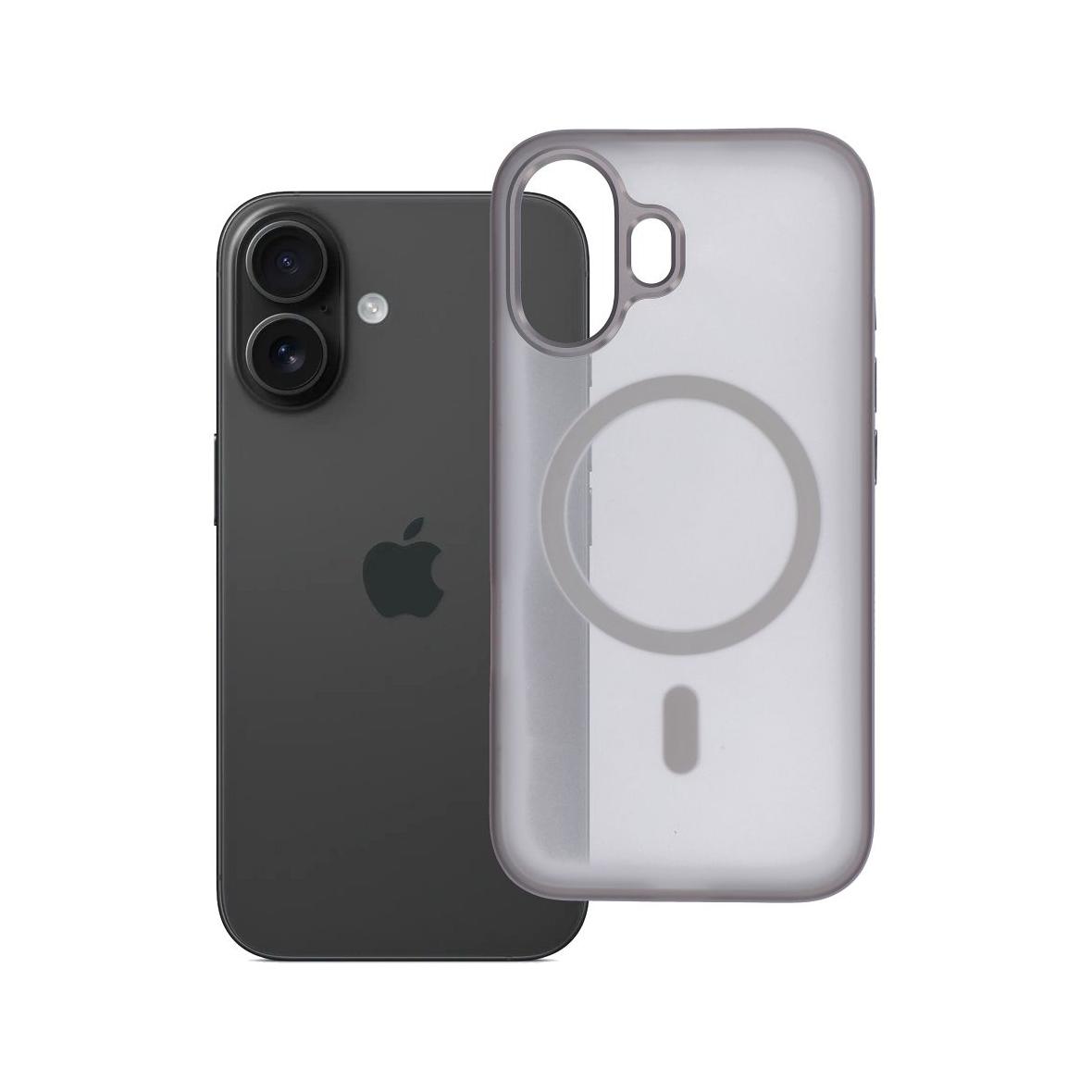 Futerał do iPhone 16 Flexline Mag Cover zgodny z MagSafe szary