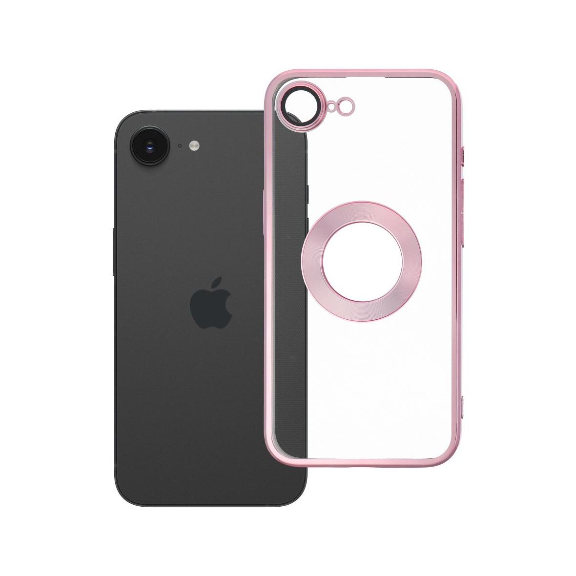 Futerał do iPhone 16e (SE 4 2025) / 17e Glam pudrowy róż