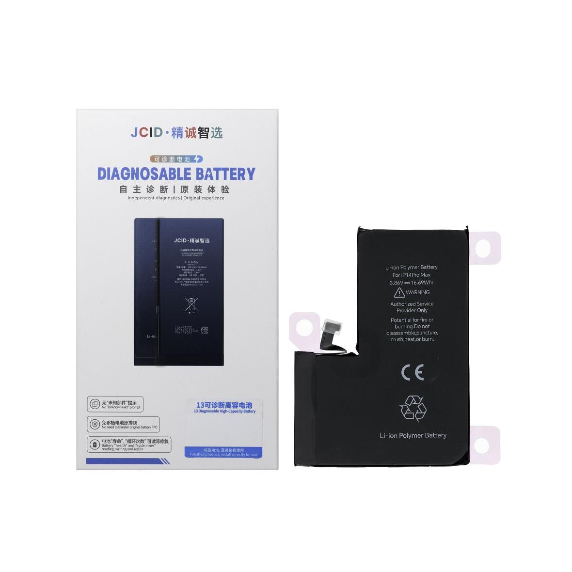 JCID Bateria z możliwością przypisania jako USED do iPhone 14 Pro Max 4323 mAh (standardowa pojemnosc)