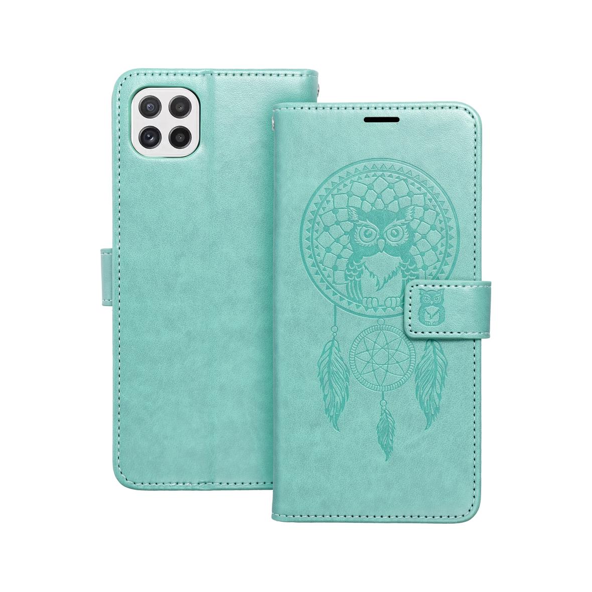 Etui z klapką na Samsung A22 5G Mezzo Book łapacz snów zielone