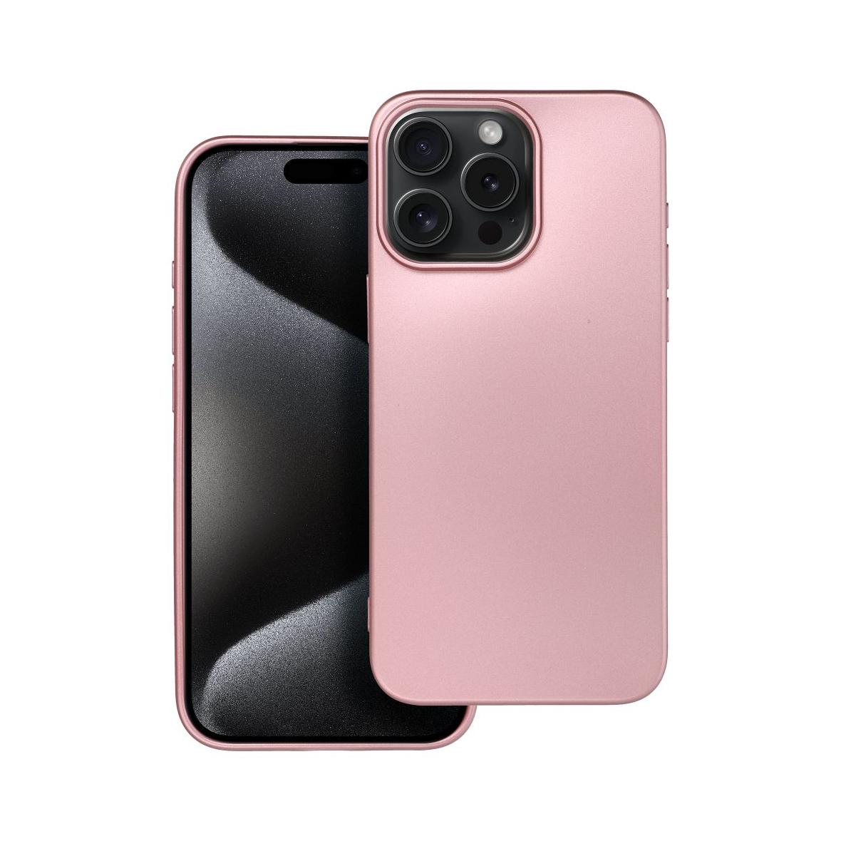 Futerał do iPhone 15 PRO MAX Metallic różowy