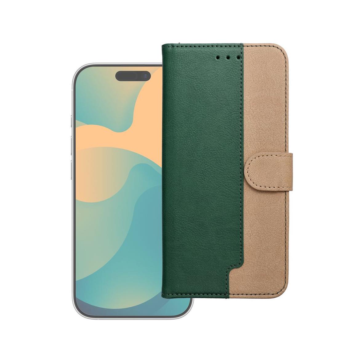 Etui z klapką na Samsung S26 Split Book zielono-złote