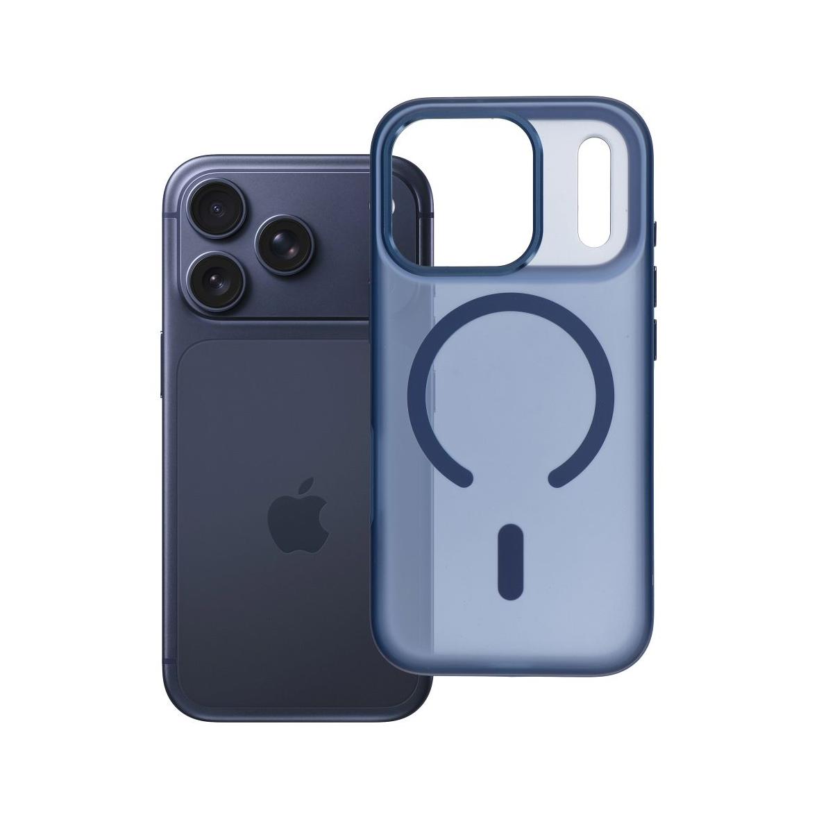 Futerał do iPhone 17 PRO Flexline Mag Cover zgodny z MagSafe granatowy