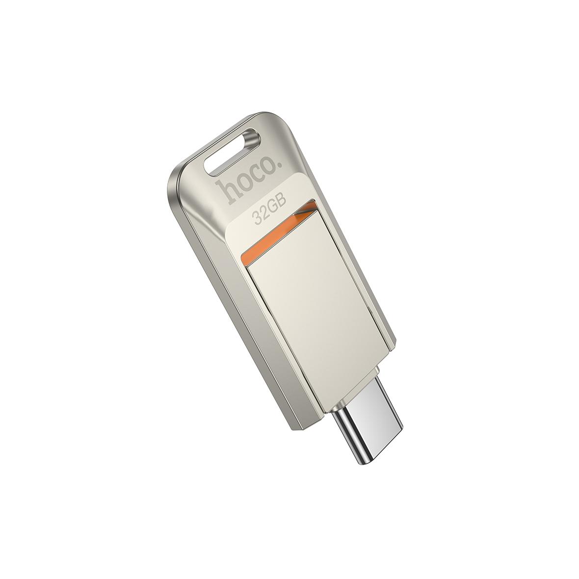 Pendrive 32GB USB 3.0 (USB C) Hoco UD17 nikiel