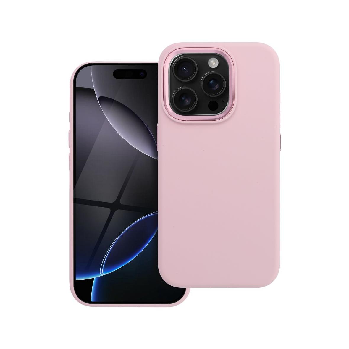 Etui na iPhone 15 PRO Forcell F-Protect Frame Premium zgodny z MagSafe różowy 0INT