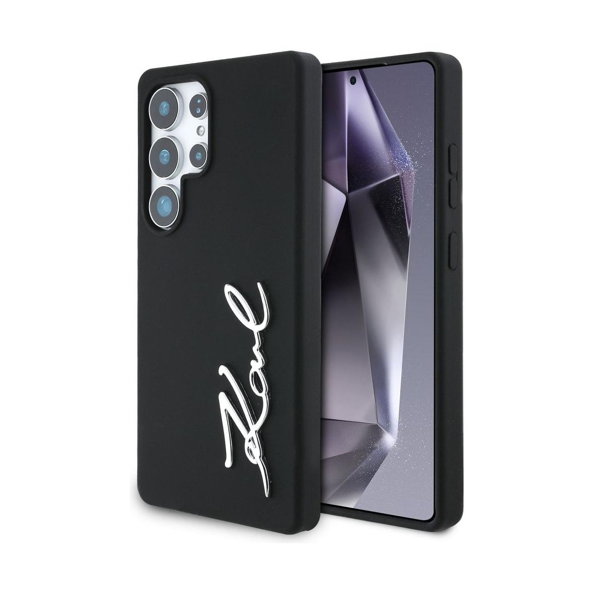 KARL LAGERFELD futerał do SAMSUNG S25 Ultra KLHCS25LSCMSMVK (Silicone Sign Metal Logo) czarny
