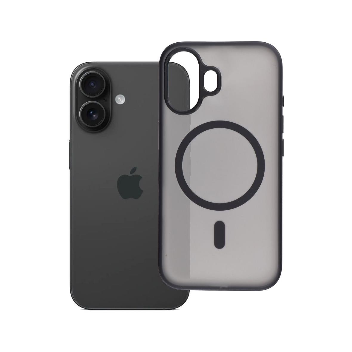 Futerał do iPhone 16 Flexline Mag Cover zgodny z MagSafe czarny