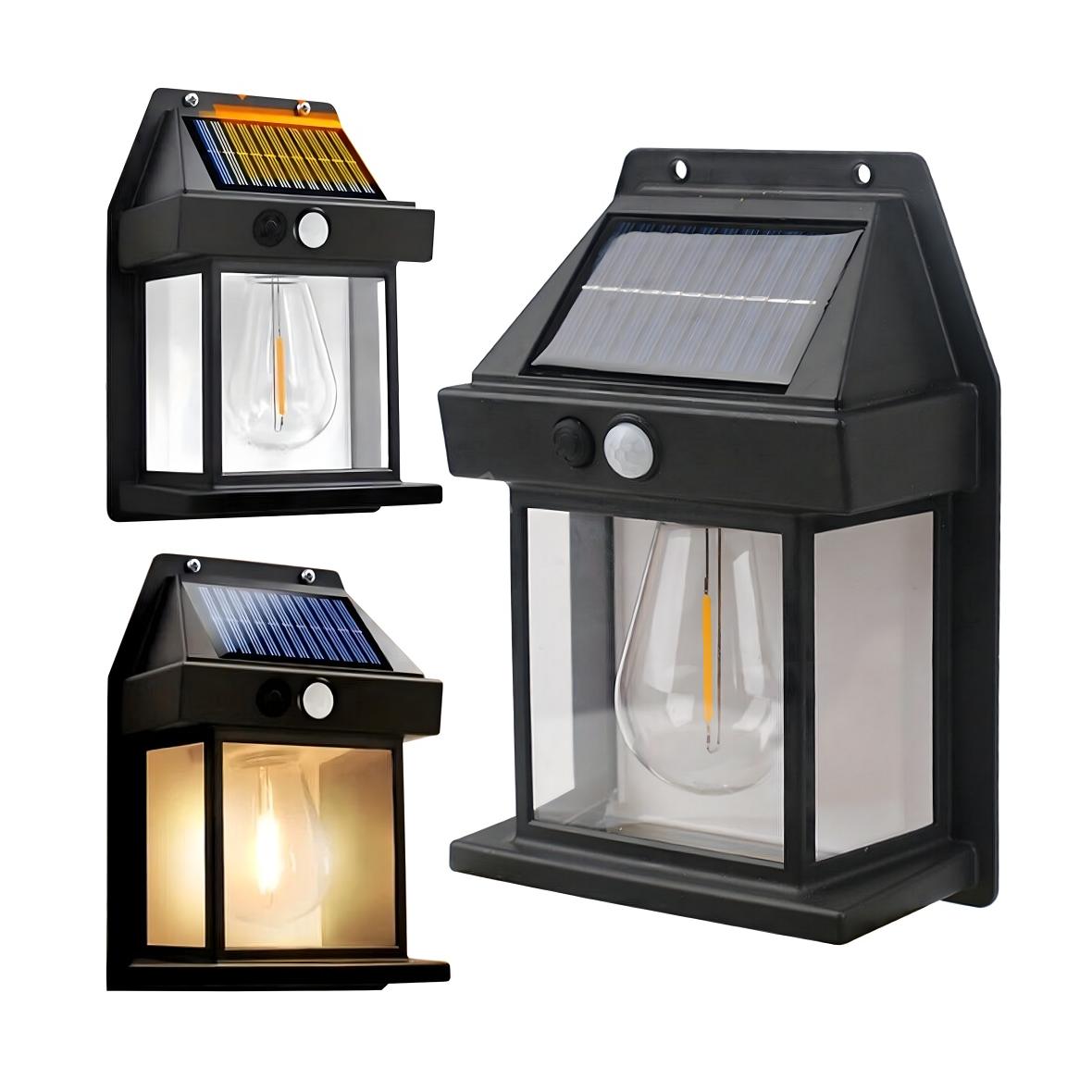 Lampa solarna LED do ogrodu elewacyjna RC-K-1536 czarna