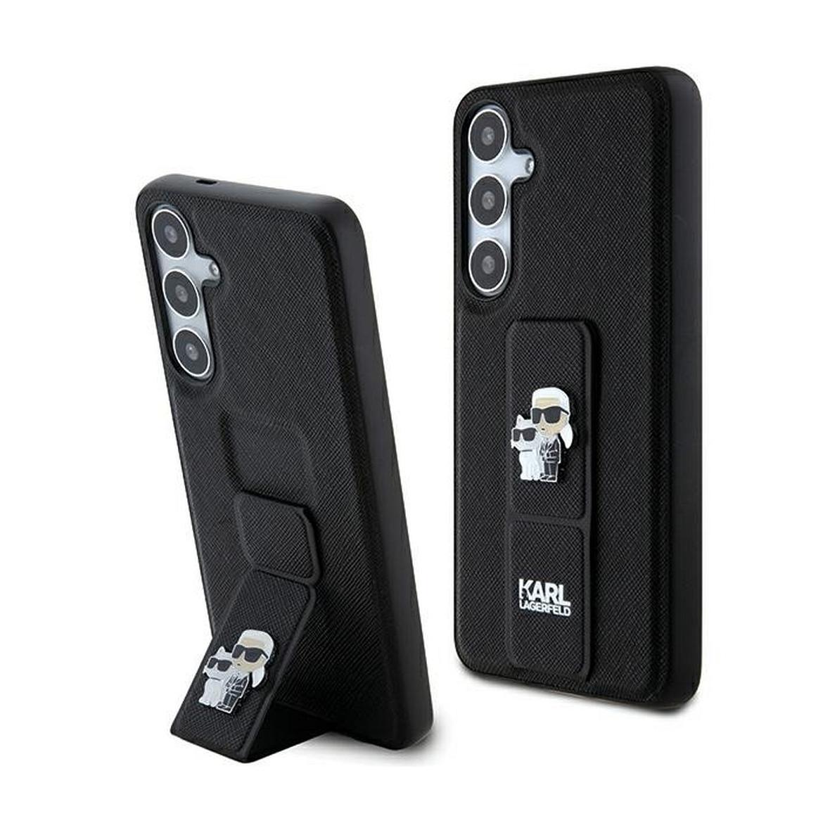 KARL LAGERFELD futerał do SAMSUNG S24 KLHCS24SGSAKCPK (GRIPSTAND SAFFIANO KC PINS) czarny