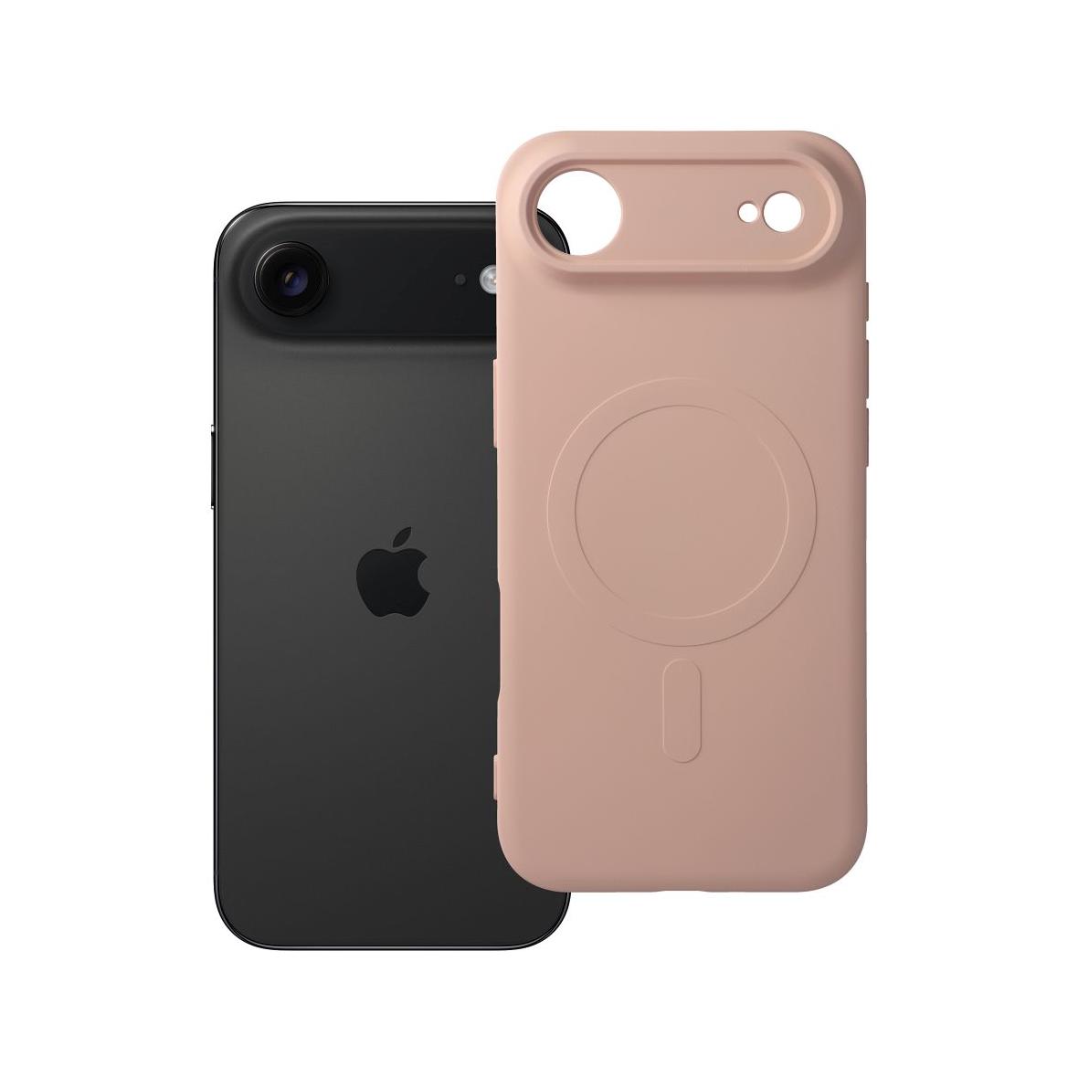 Futerał do iPhone 17 AIR Silicone Mag Cover zgodny z MagSafe różowy