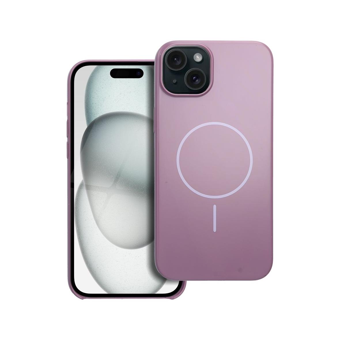Etui na iPhone 15 PLUS Glossy Mag Cover zgodny z MagSafe fioletowe