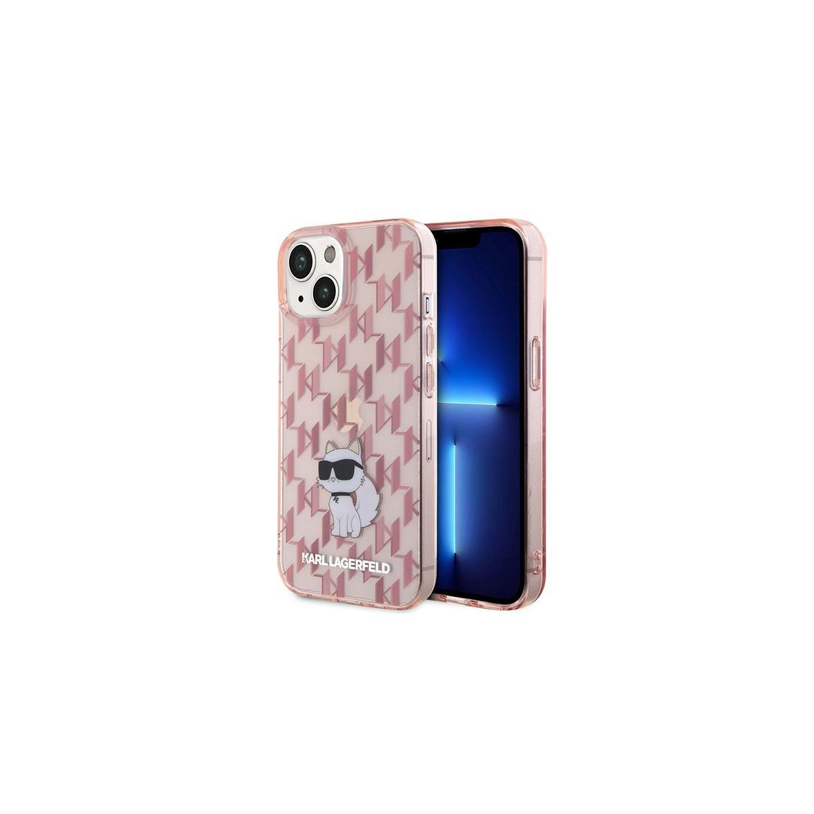 KARL LAGERFELD futerał do IPHONE 15 KLHCP15SHNCMKLP (Monogram) różowy