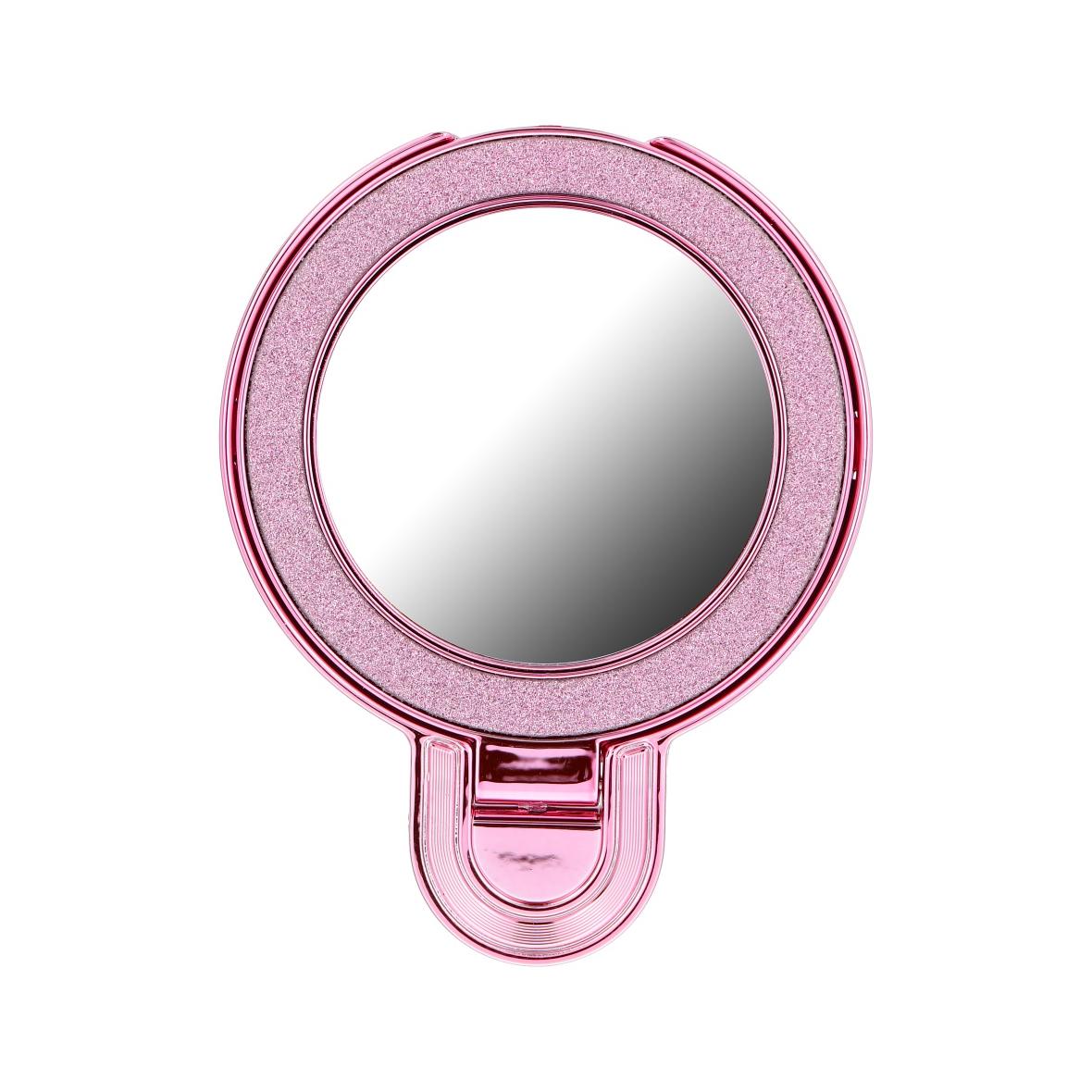 Stojak na telefon CIRCLE MIRROR - naklejany - różowy