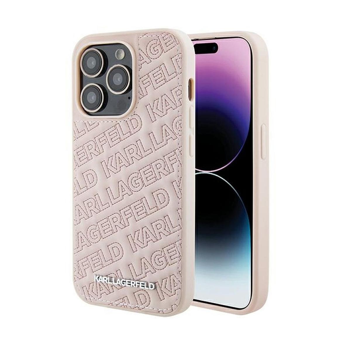 KARL LAGERFELD futerał do IPHONE 15 Pro KLHCP15LPQKPMP (Quilted Pattern) różowy