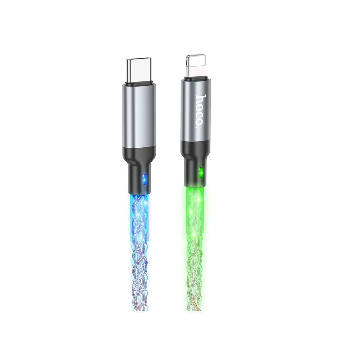 Kabel USB C do Lightning Hoco PD 20W 1 m U112 szary