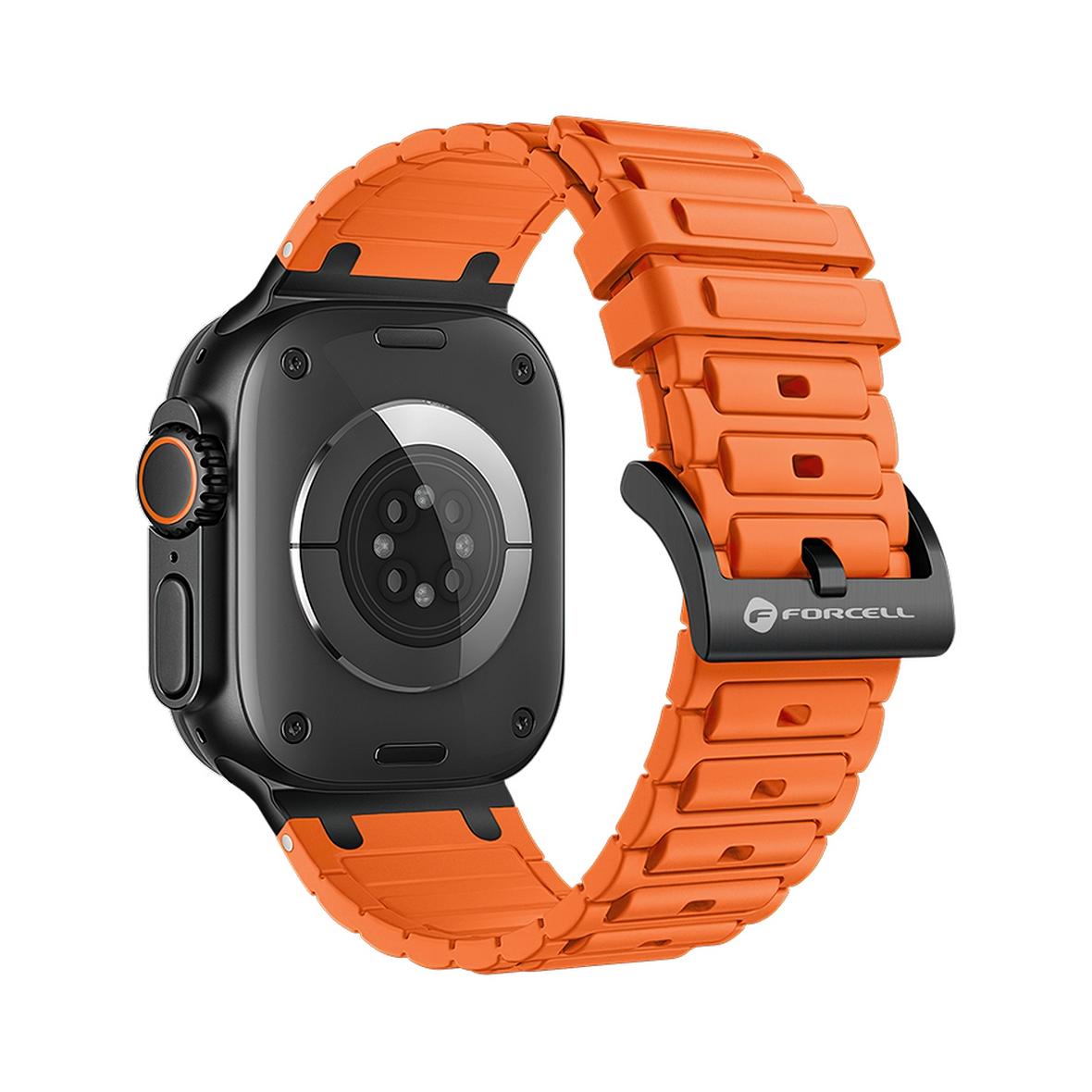 Pasek do Apple Watch Forcell F-Design FA06 dziurki silikon 38 / 40 / 41 mm pomarańczowy