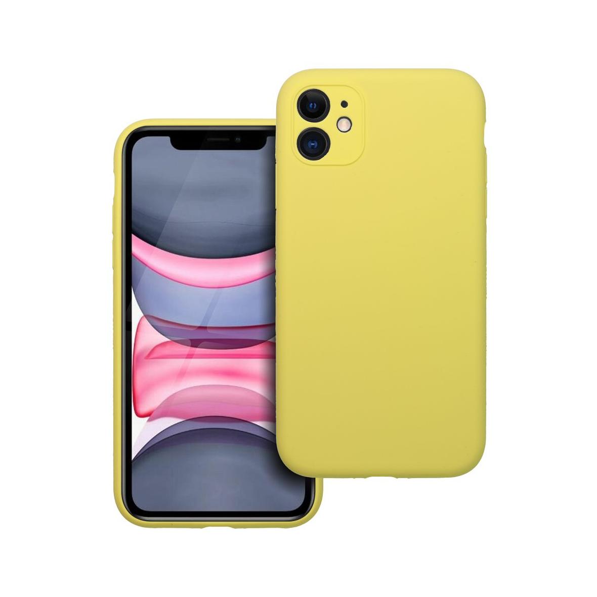 Futerał do iPhone 11 Silicone 2mm żółty