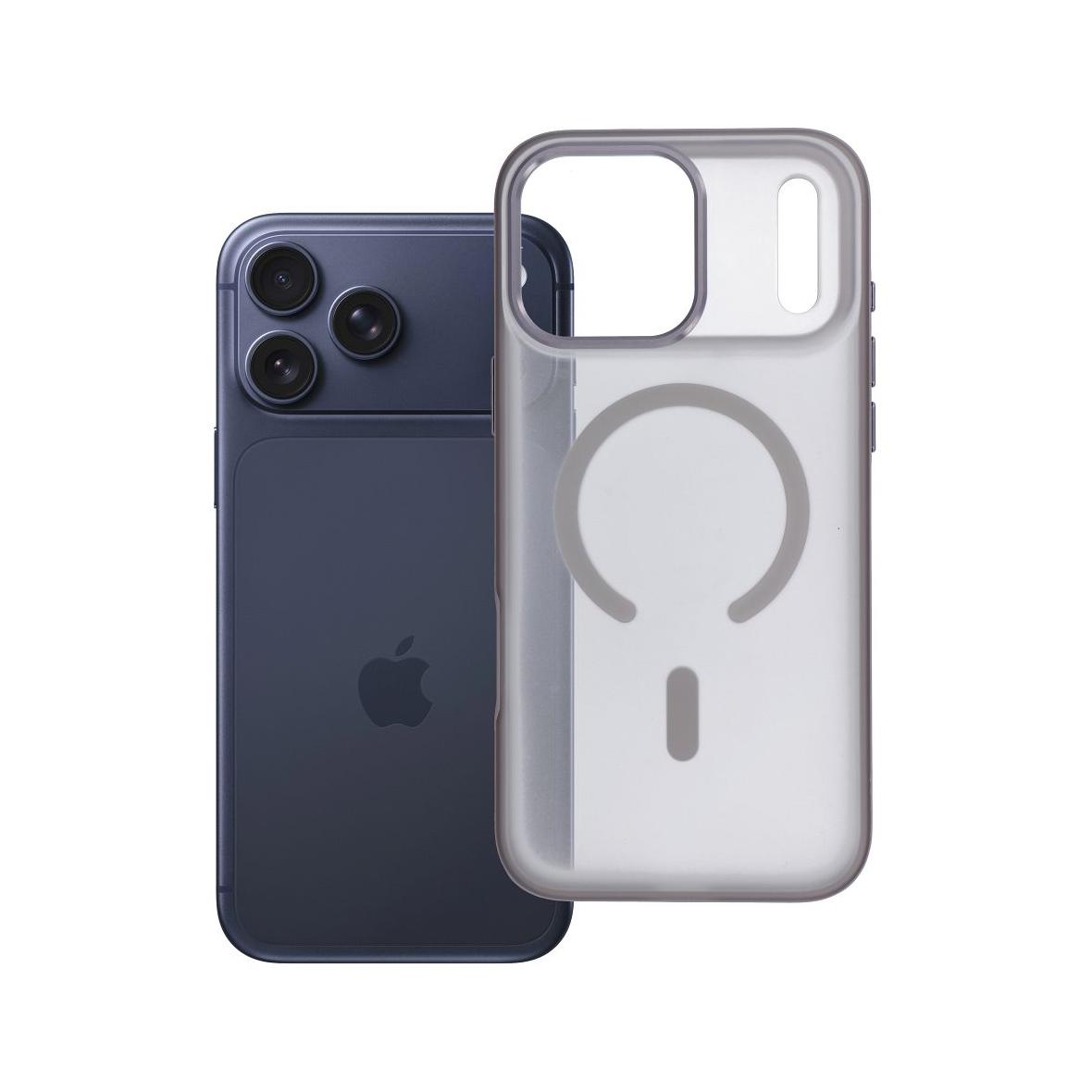 Futerał do iPhone 17 PRO MAX Flexline Mag Cover zgodny z MagSafe szary