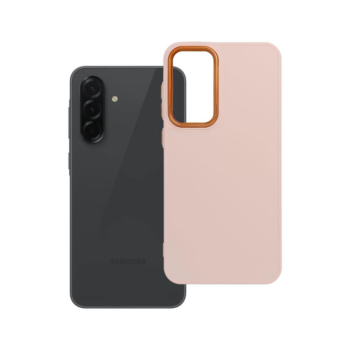 Futerał do Samsung A36 5G Frame pudrowy róż