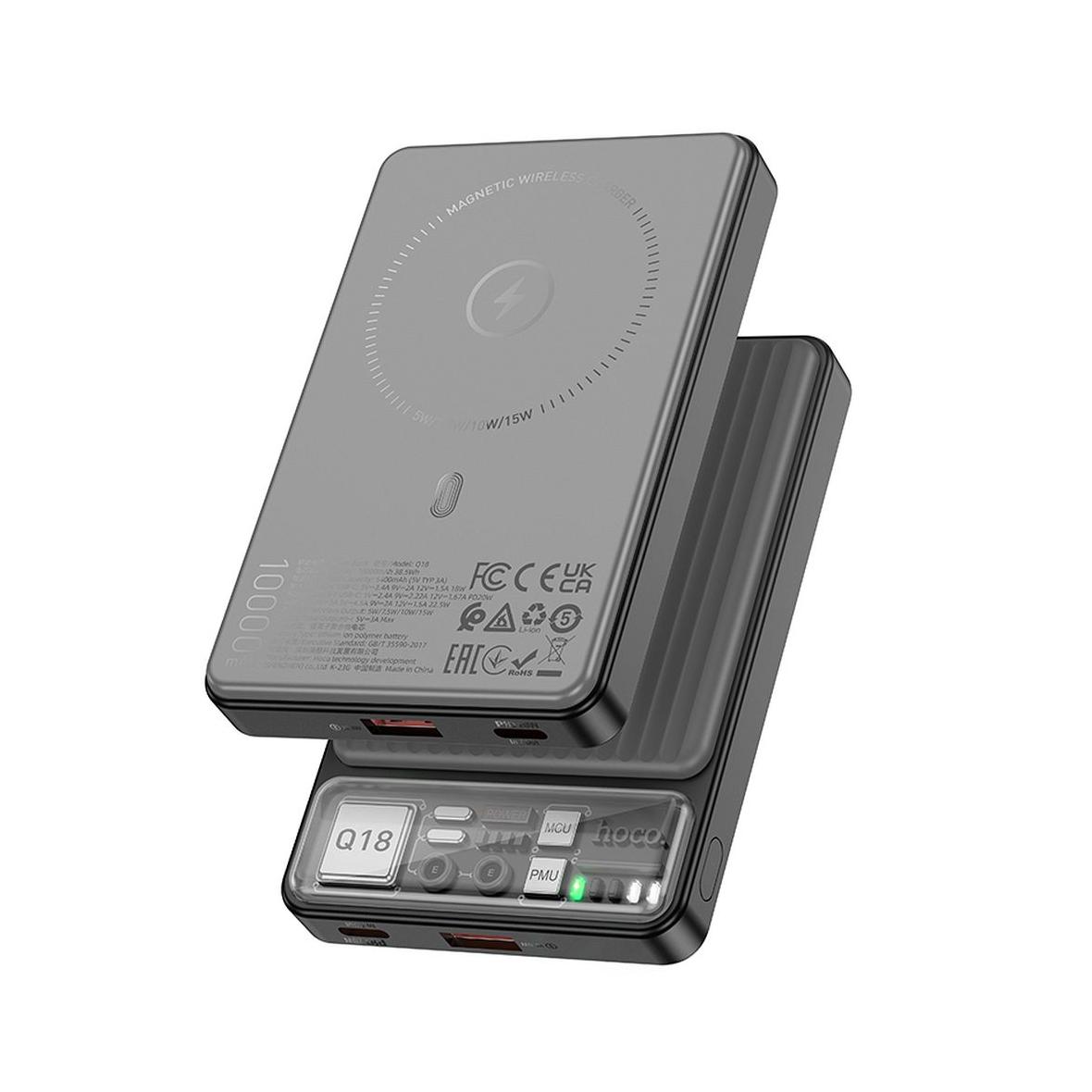 Powerbank zgodny z MagSafe Hoco 10000 mAh QC3.0 PD 3A 22,5W Q18 czarny