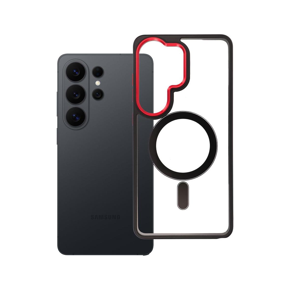 Futerał do Samsung S26 ULTRA Color Edge Mag Cover zgodny z MagSafe czarno czerwony