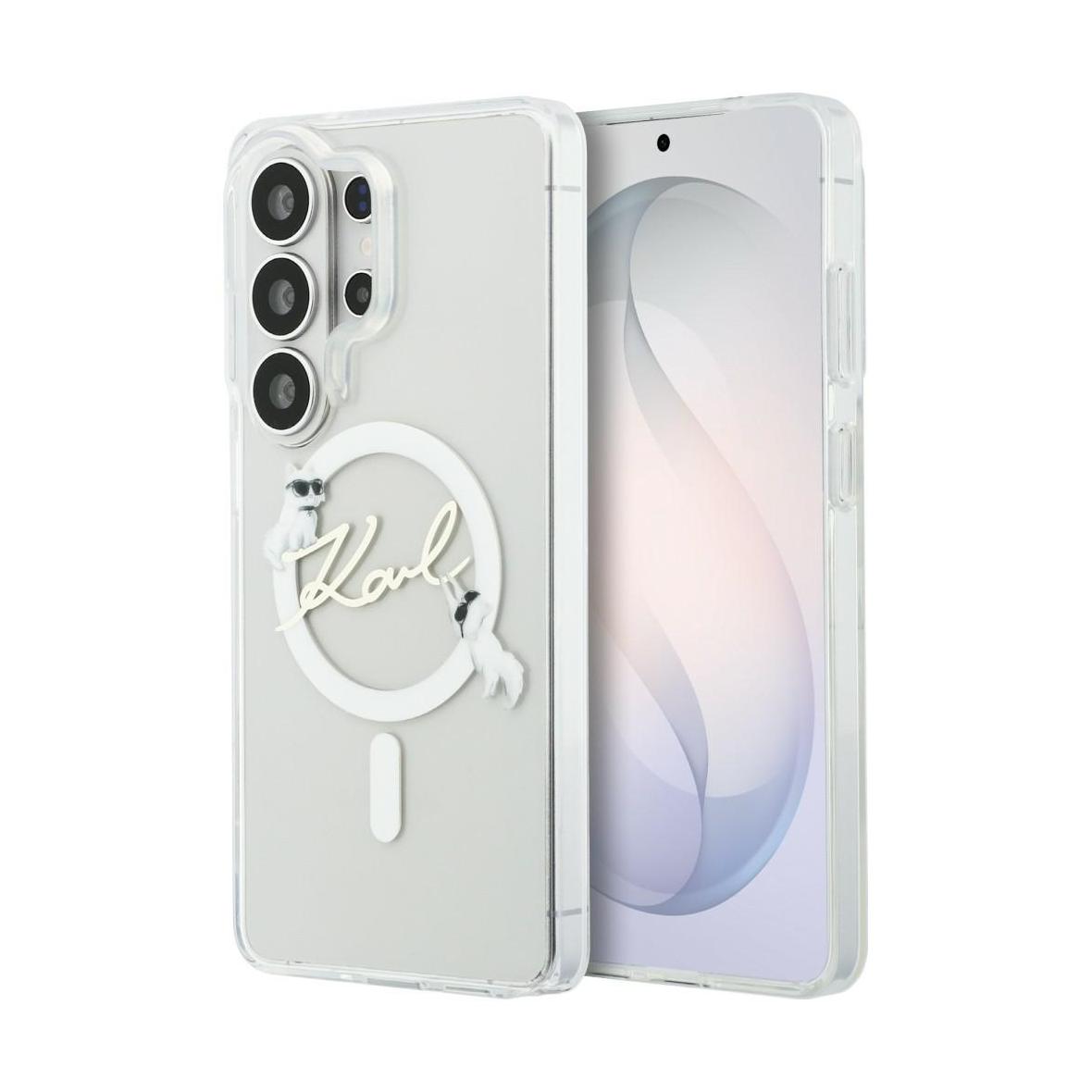 KARL LAGERFELD futerał do SAMSUNG S26 Ultra KLHMS26L5HKSCAH (Magnetic IML KC Script) transparentny