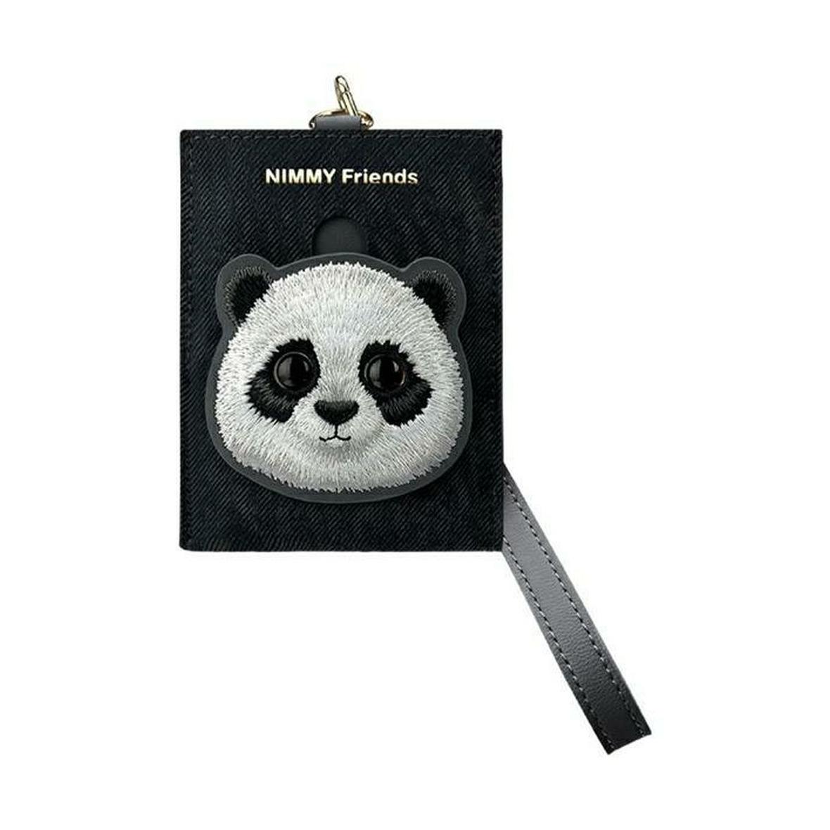 NIMMY portfel na karty BIG EYED PET 2.0 Panda czarny