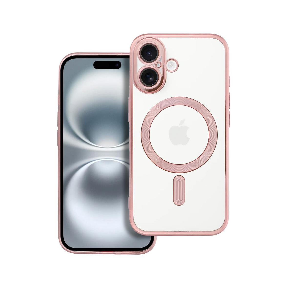 Futerał do iPhone 16 Electro Mag Cover zgodny z MagSafe złoty róż