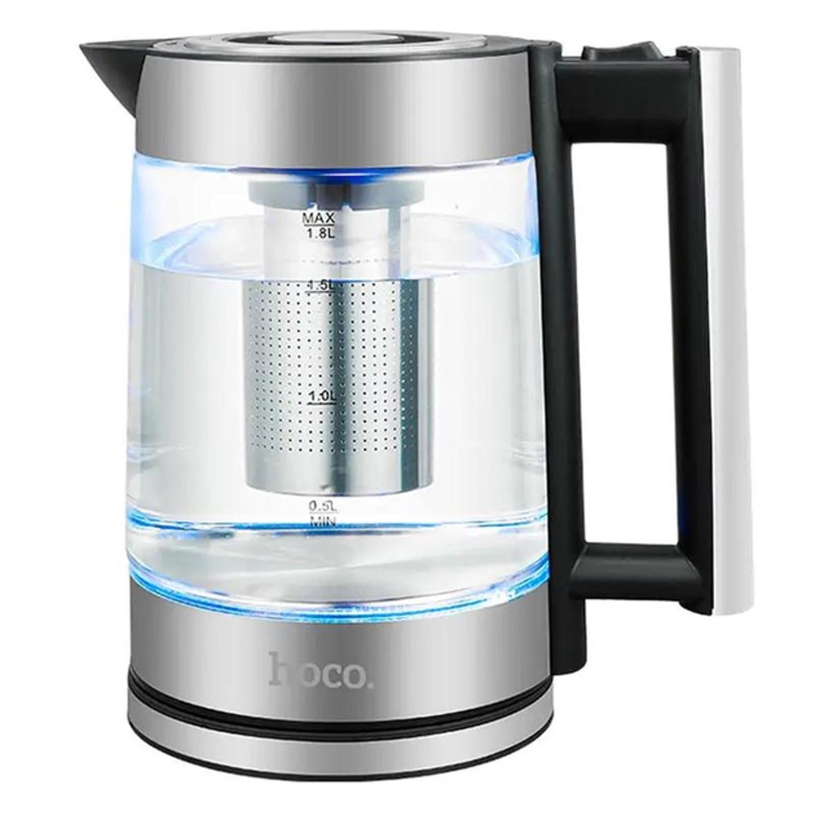 Czajnik elektryczny Hoco 1,8L HA01A szkło / stainless steel
