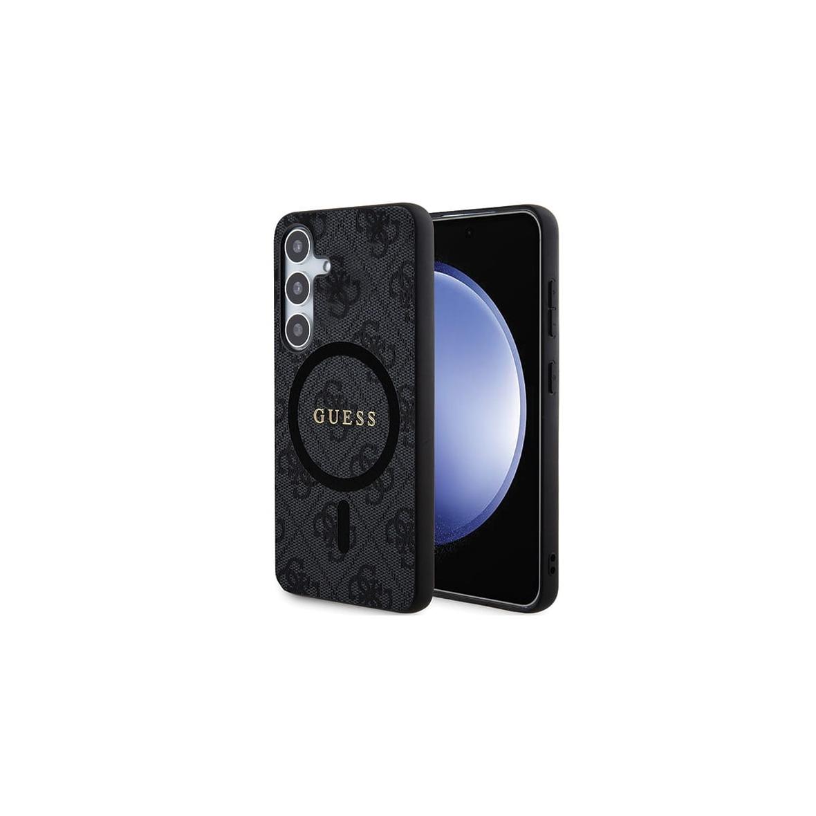 GUESS futerał do SAMSUNG S24 kompatybilny z MagSafe GUHCS24SGF4GGR (4G Ring classic logo) czarny