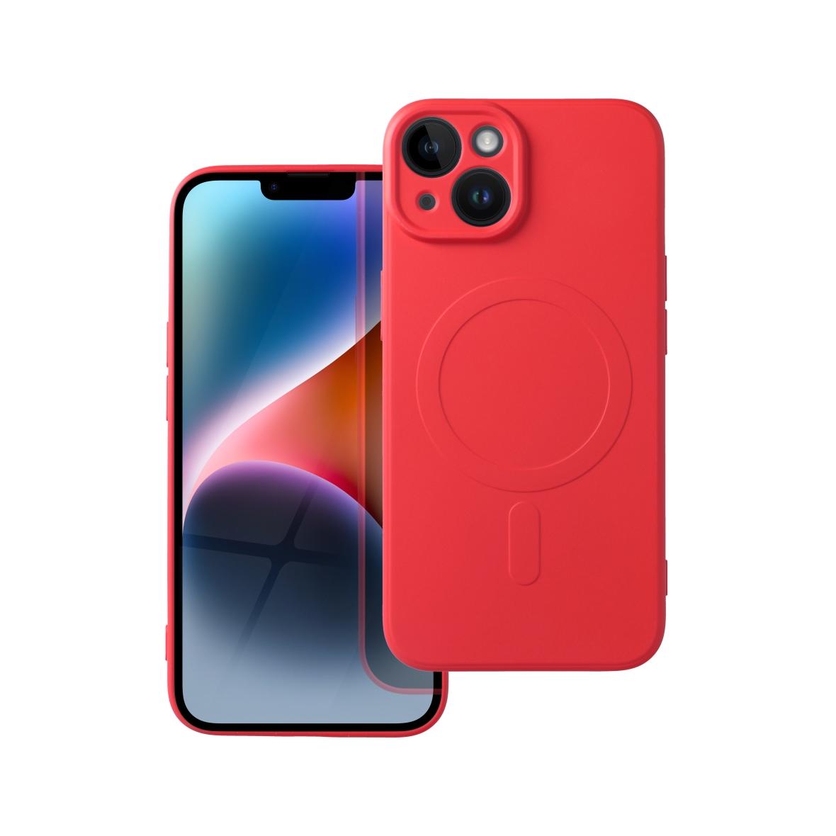 Futerał do iPhone 14 Silicone Mag Cover zgodny z MagSafe czerwony