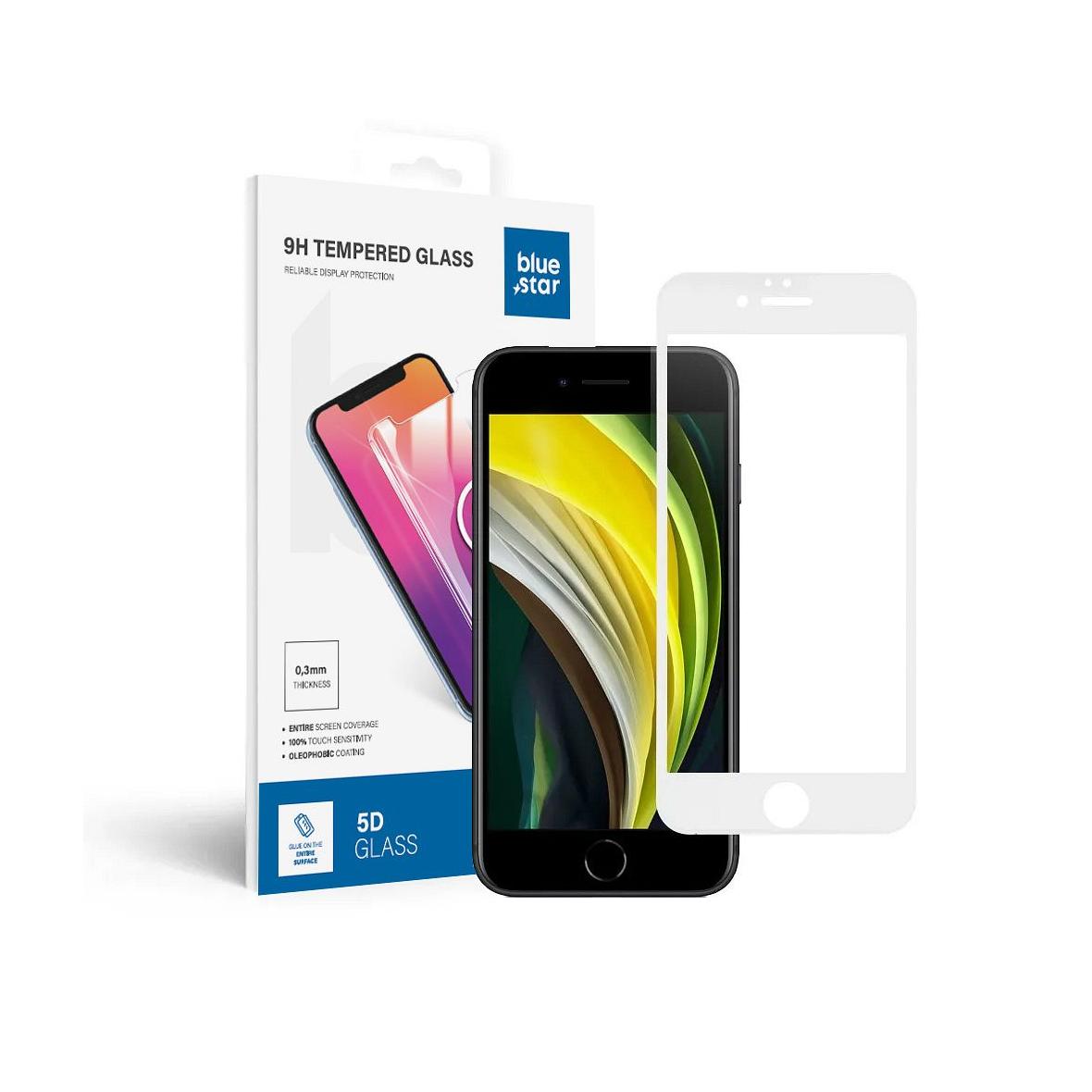 Szkło hartowane do iPhone 6 / 6S (full glue) Blue Star 5D białe