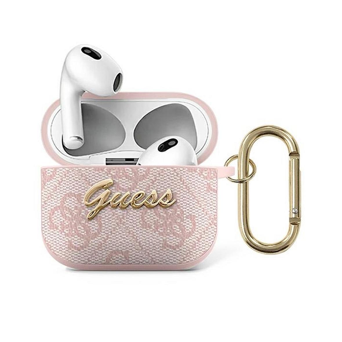 GUESS futerał do APPLE AirPods 3 GUA34GSMP (4G Script Metal Collection) różowy